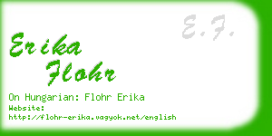 erika flohr business card